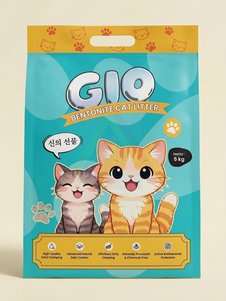 Kemasan Pasir Kucing Gio Bentonite