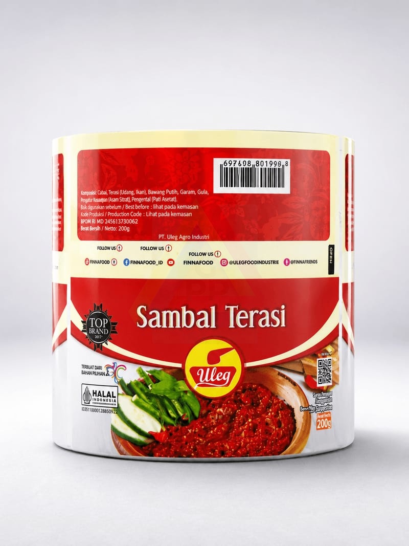Kemasan Roll Film Sambal Terasi Finna
